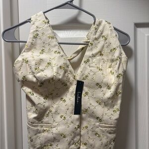 Lulu's Cream Floral Tank Top